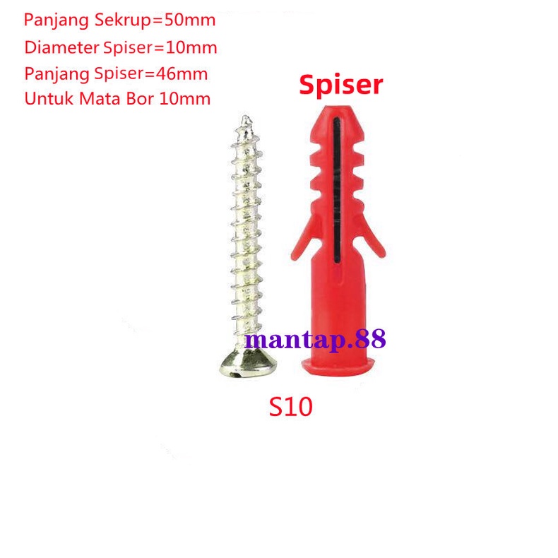 Spiser S10 Dan Sekrup Set /Skrup/Paku/Baut