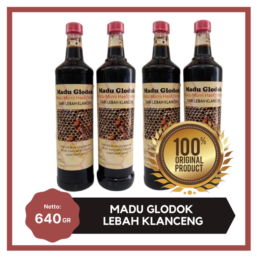 

MADU MURNI GLODOK HITAM LEBAH KLANCENG MADU ASLI 640 ML