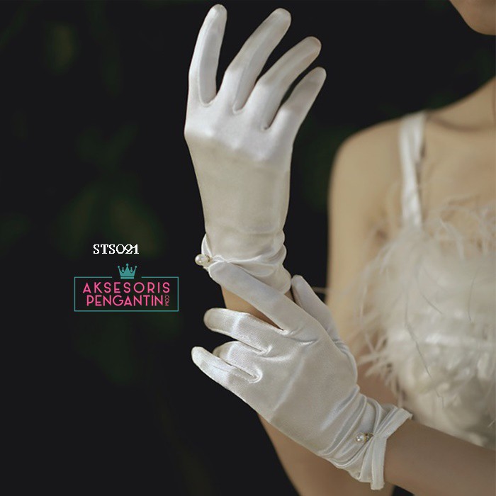 [NEW PRODUCT] SARUNG TANGAN PENDEK WEDDING GLOVE ASESORIS PESTA WEDDING STS021