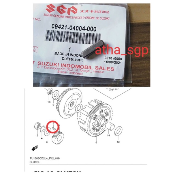 key sepi spi gigi primer rawon suzuki satria fu 150 ori sgp