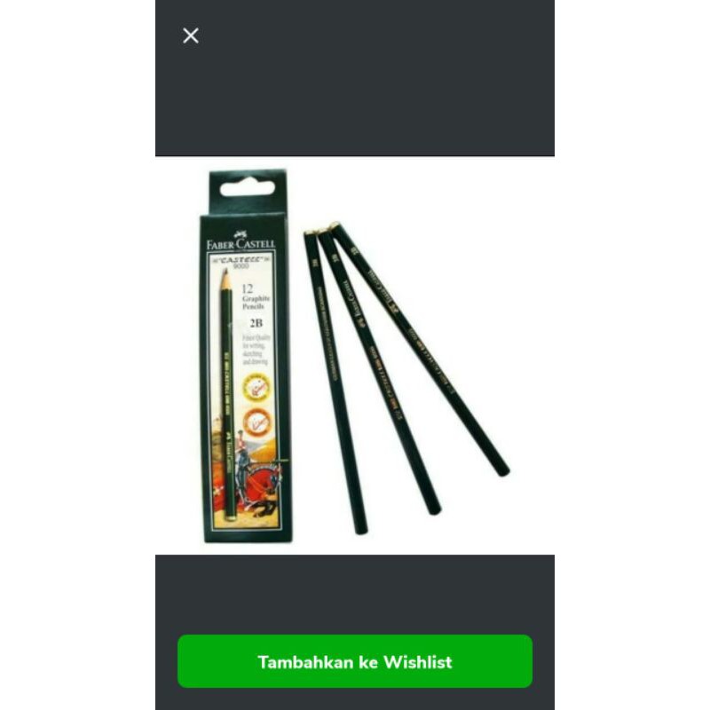 

pensil faber castell 2B 1lusin