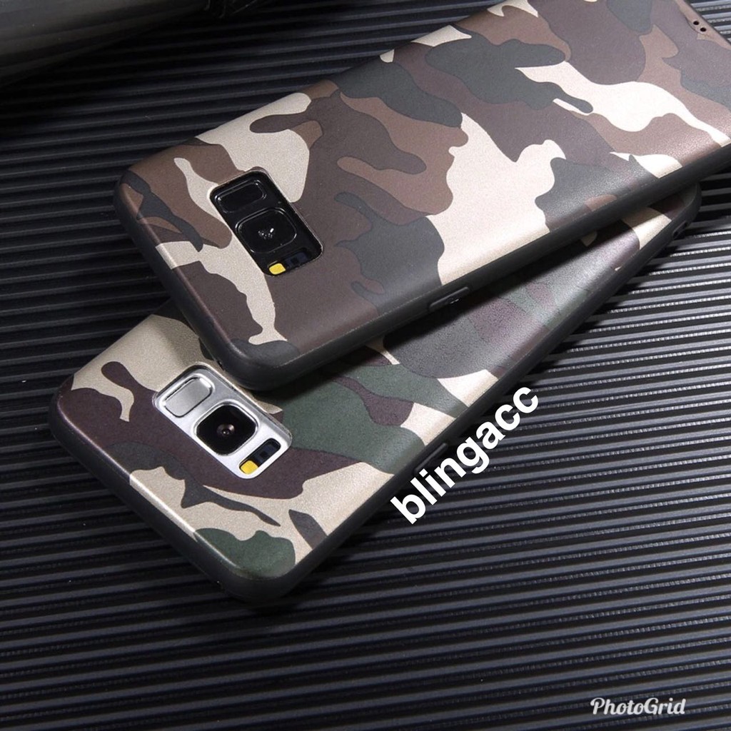 Soft Case Army Samsung A7 A9 A8 2018 S10 J4 J6 A6 Plus S9 Note 8 Pro A70 A50 A30S A50S M10 M20