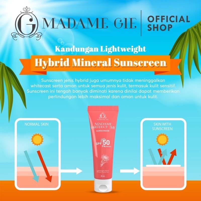 Madame Gie Protect Me Suncreen SPF 50PA++++ With Calendula Sunblock