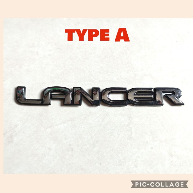 emblem tulisan LANCER untuk mitsubishi