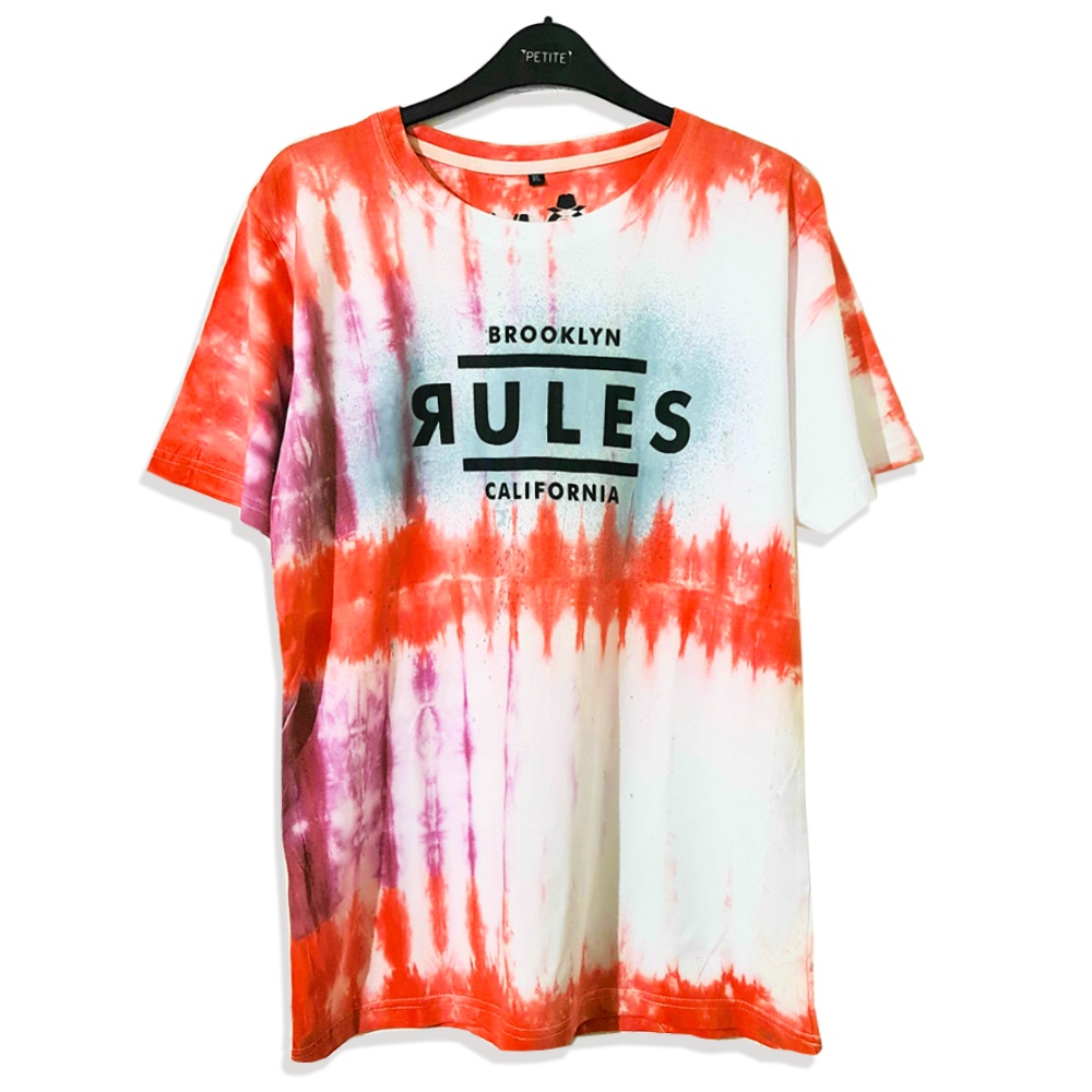 BAJU KAOS/T-SHIRT TIE DYE PRIA WANITA RULES ORIGINAL PREMIUM TIE DYE / KAOS SABLON By Mystericous