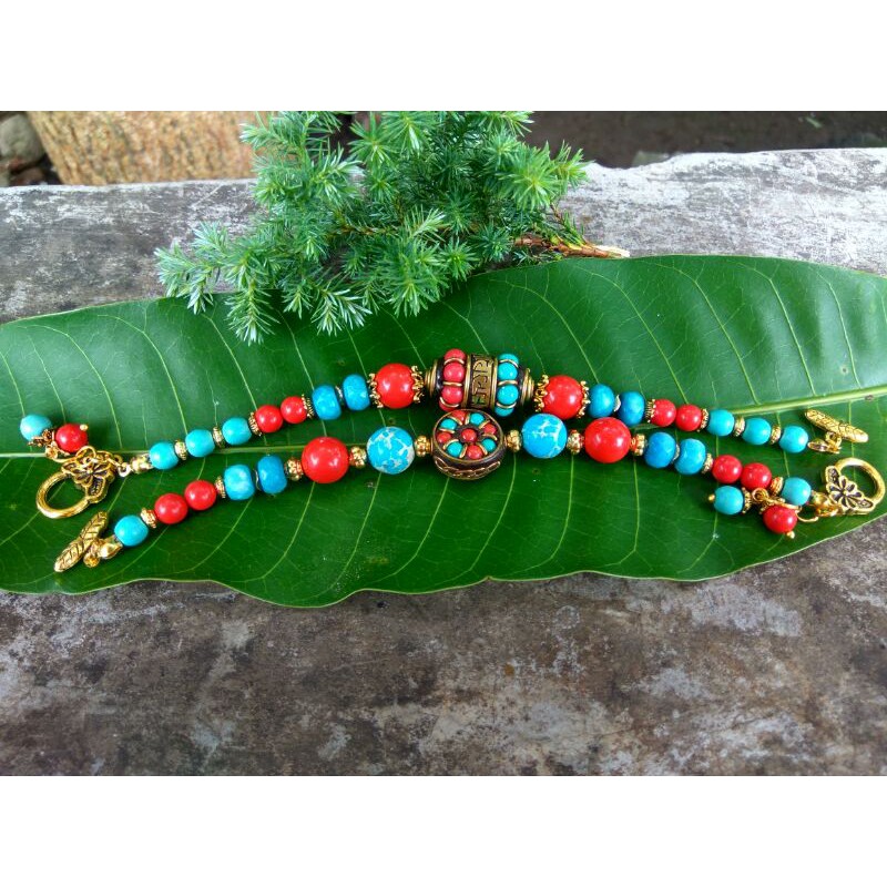 Gelang Etnik Nepal Beads (Oval)