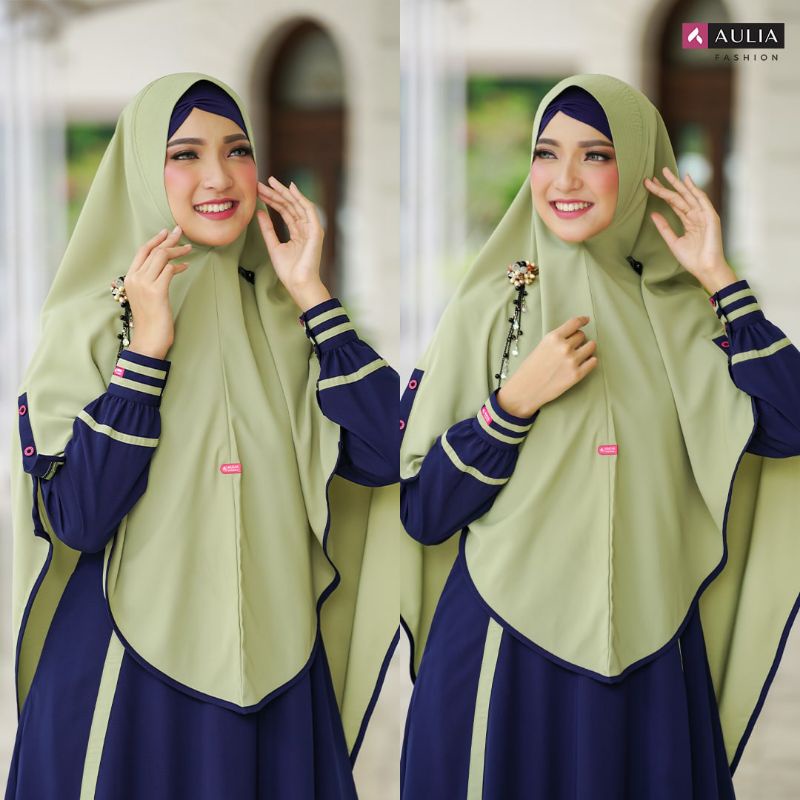 AULIA FASHION GAMIS SALWA NAVY AVOCADO