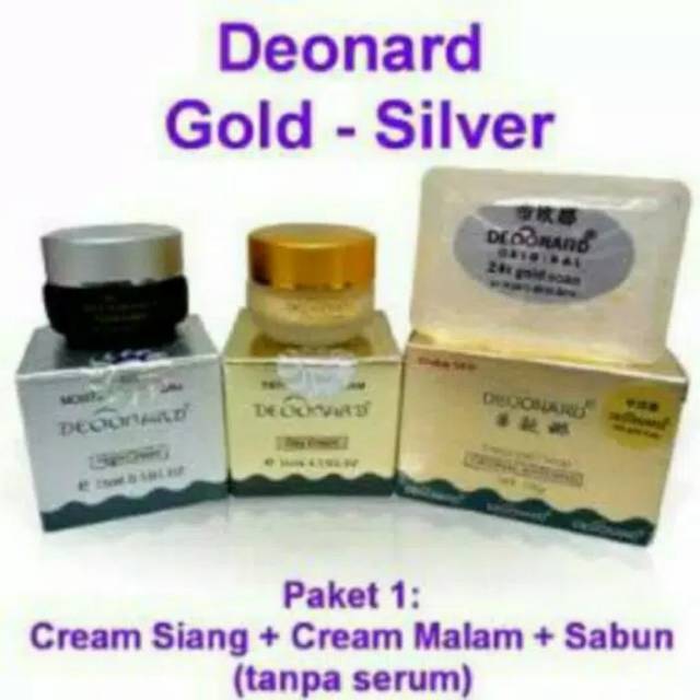 Paket Cream Deoonard Gold & Silver + Sabun