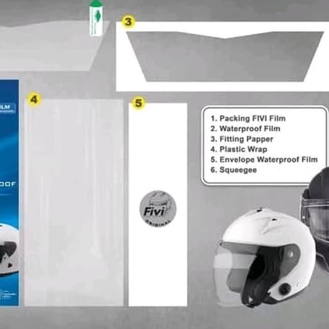90 Stiker Anti gores kaca film helm anti air Fivi uv silau visor helmet ➩ ✴