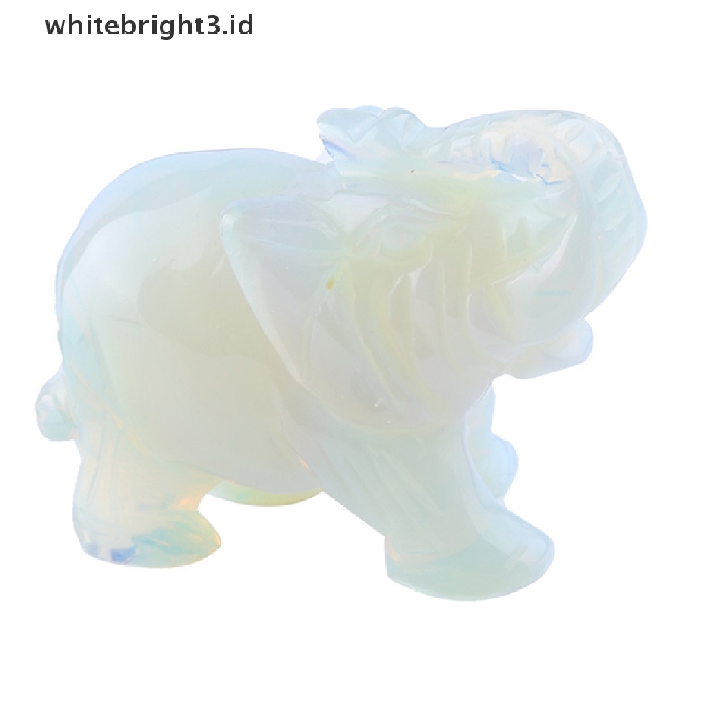 (whitebright3.id) Patung Gajah Bahan Kristal Amethyst Quartz Rose jasper