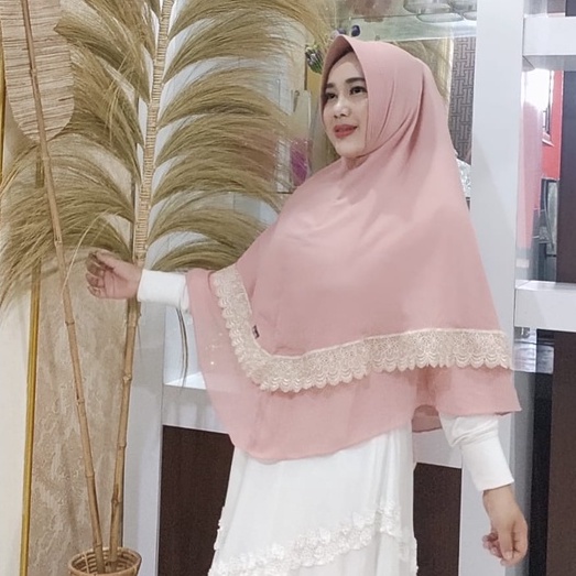 JILBAB KHIMAR 2LAYER CERUTY BABYDOLL RENDA PRADA ORI PUNYA HIJAB