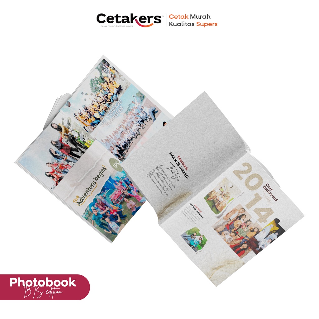 PHOTOBOOK CUSTOM ALBUM BUKU TAHUNAN SEKOLAH BTS HARDCOVER