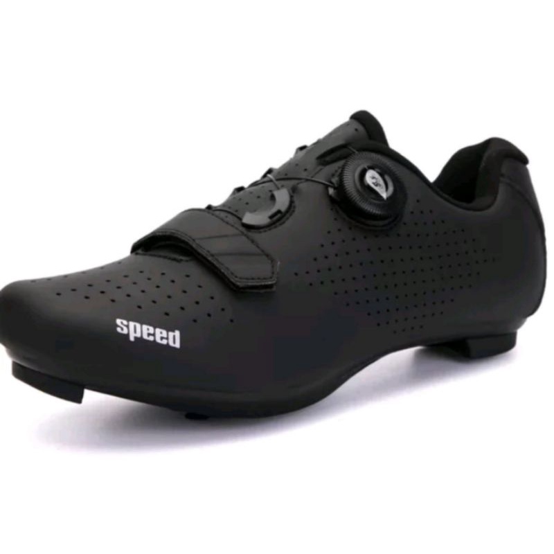 Speed Sepatu Sepeda Multi Cleat MTB Roadbike Bicycle Shoes Cleats Sepatu Gowes Cleat Hitam