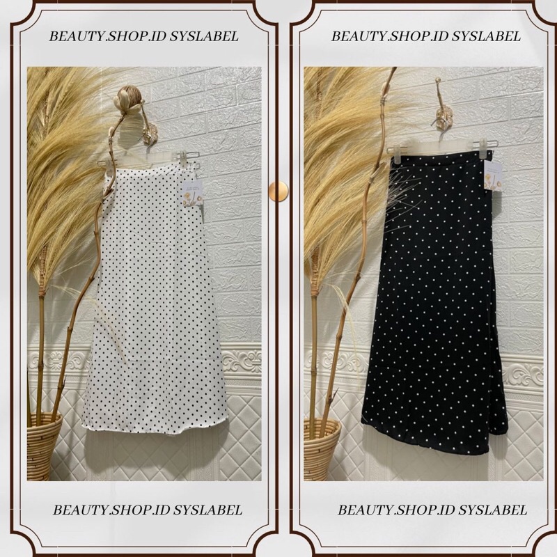 [COD] Ayana Skirt Polka - Rok Panjang Polka Dot Korea - Rok Wanita