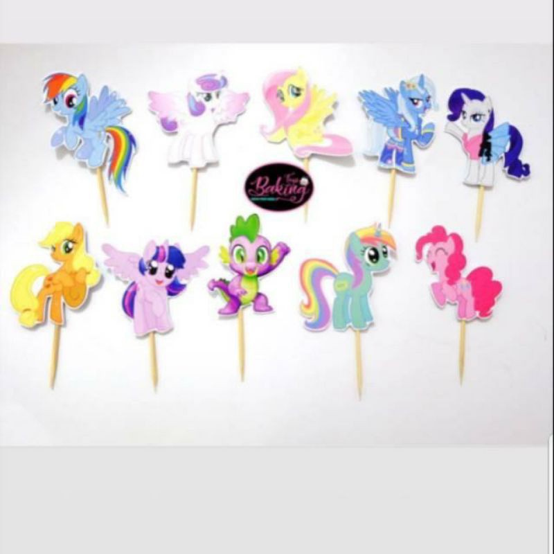Little Pony Topper Cupcake Birthday / Hiasan Cupcake Birthday / Ulang Tahun