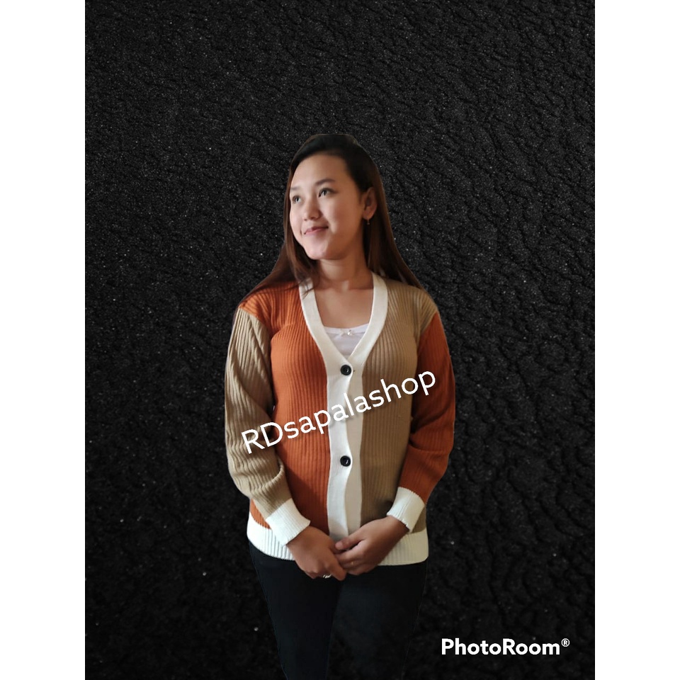 Cardigan Rajut Twotone Oversize Premium Murah,cadigan wanita,sweater rajut