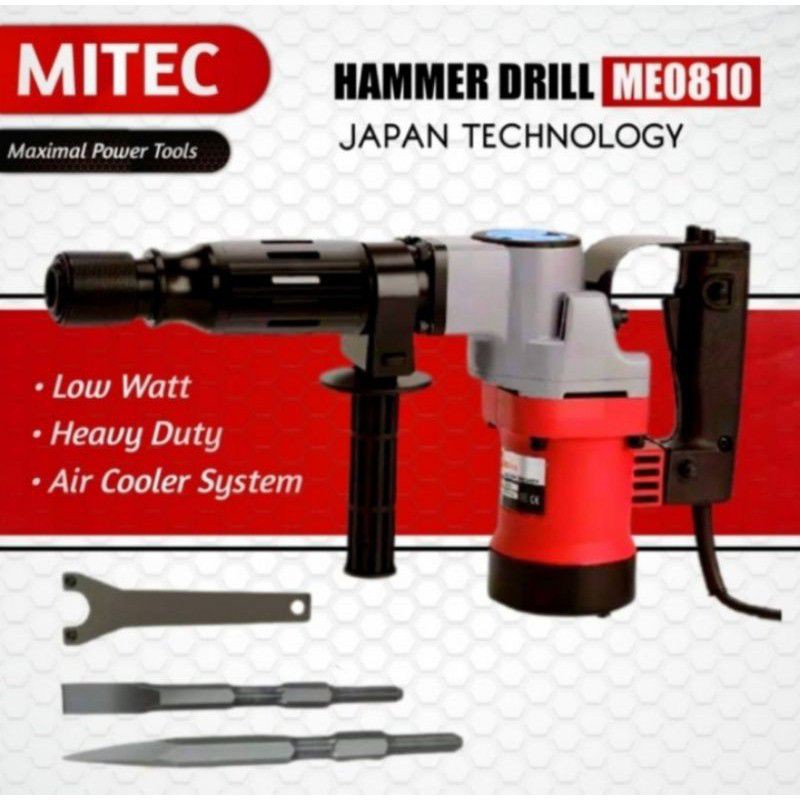 HAMMER DRILL ME0810 MITEC MESIN BOBOK BETON JALAN DEMOLITION HAMMER DRIL