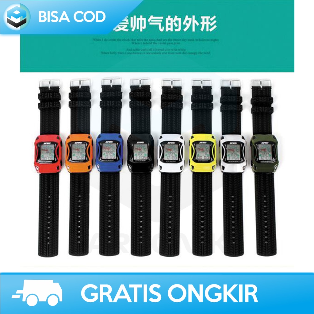JAM TANGAN ANAK LAKI MOBIL SKMEI 0961B ORIGINAL UNIK ANTI AIR MURAH