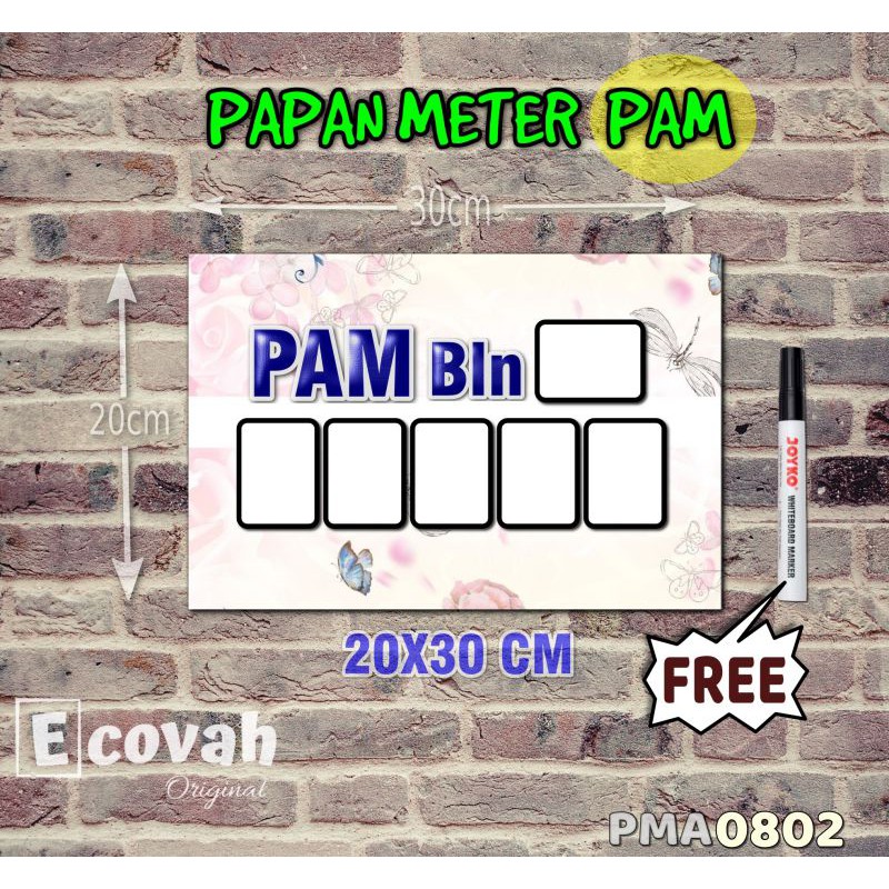 

Ecovah Papan Meter Listrik PLN PAM motif Unik - Flower 02