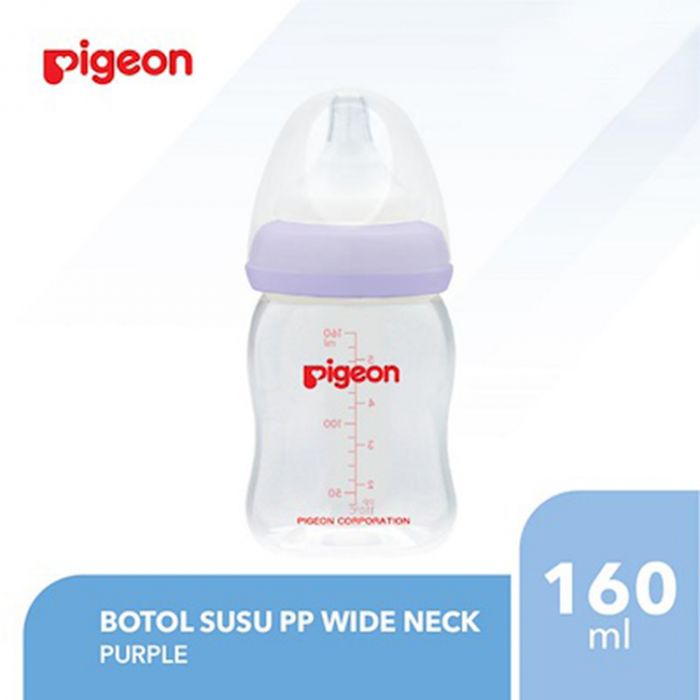 [NO BOX WIDENECK] Pigeon Botol Susu Wide Neck Peristaltik Plus 160 / 240 ml - Milk Bottle Soft Touch Peristaltic Plus 160ml / 240ml / Botol Penyimpanan Susu ASI Bayi