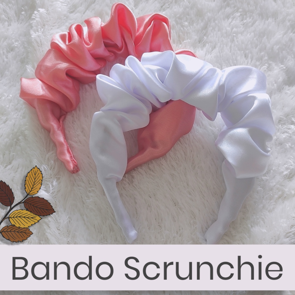 Bando Korea Aksesoris Rambut Bandana Kepala Bando Scrunchie Bando Kerut Puff Headband Ruffle Kerut Bando Viral Bando Kekinian Bando Serut