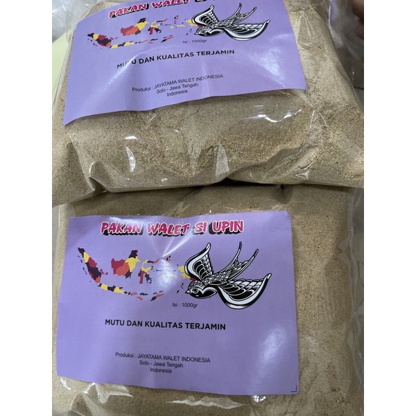 Pakan Walet Merek Si Upin isi 1 kg / Pakan Si Upin / Pakan Walet Bagus / Pakan Upin 1kg / Pakan Penu