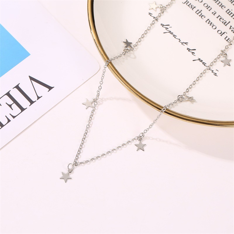 Women Star Tassel Necklaces Korea Fashion Chain Choker Necklace Girl Jewelry Accessories