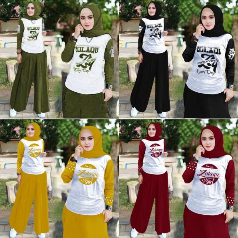 CodSet Kulot Zolaqu //Setelan Kulot Zolaqu Wanita Muslimah (Original)