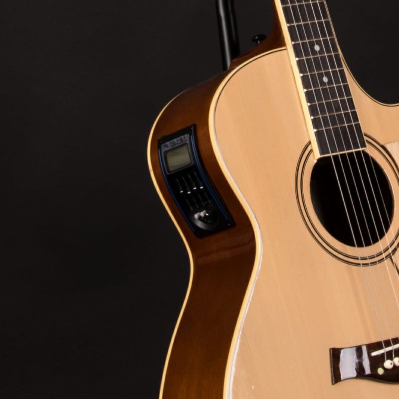 Gitar Akustik Elektrik Mandalika DTS-01 Natural EQ LC Tuner Fullset-2