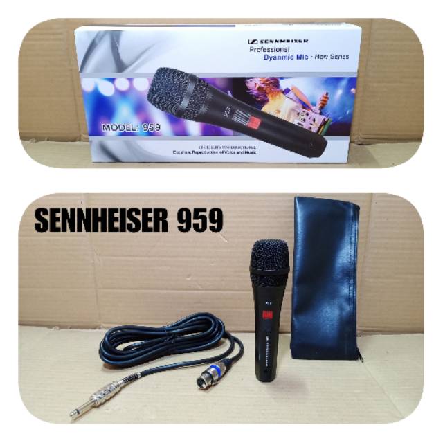 MIC KABEL SENNHEISER 959 PROFESIONAL DYNAMIC MICROPHONE