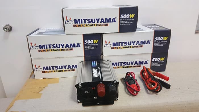 Power Inverter DC to AC 500 Watt Merek Mitsuysma With USB 5V/ Power Inverter 500W/Mitsuyama 500 watt