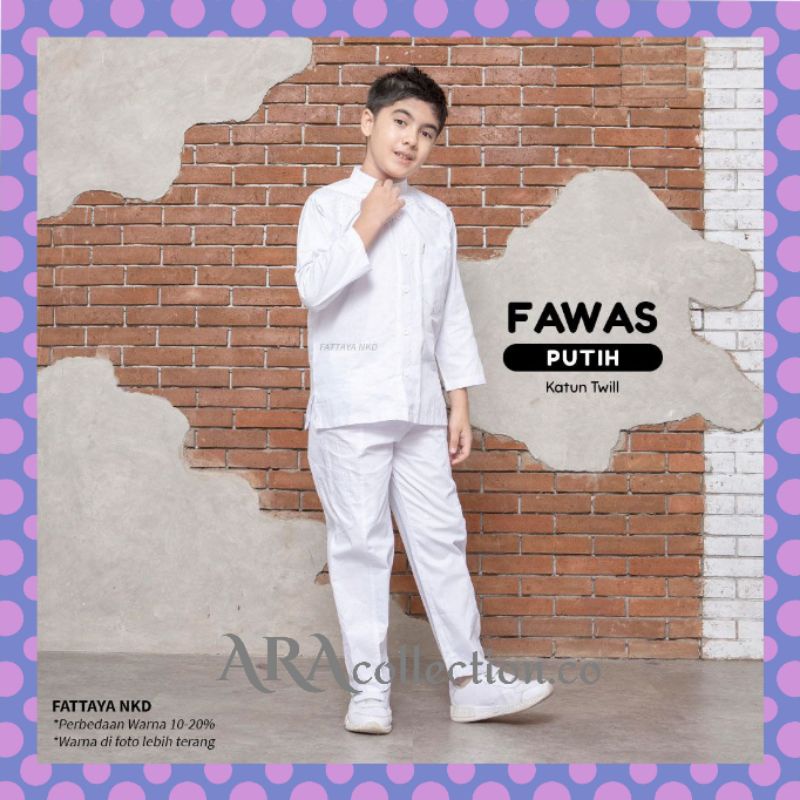 FAWAS BY FATTAYA | BAJU KOKO LENGAN PANJANG MERK FATTAYA | BAJU KOKO PUTIH POLOS LENGAN PANJANG | SE