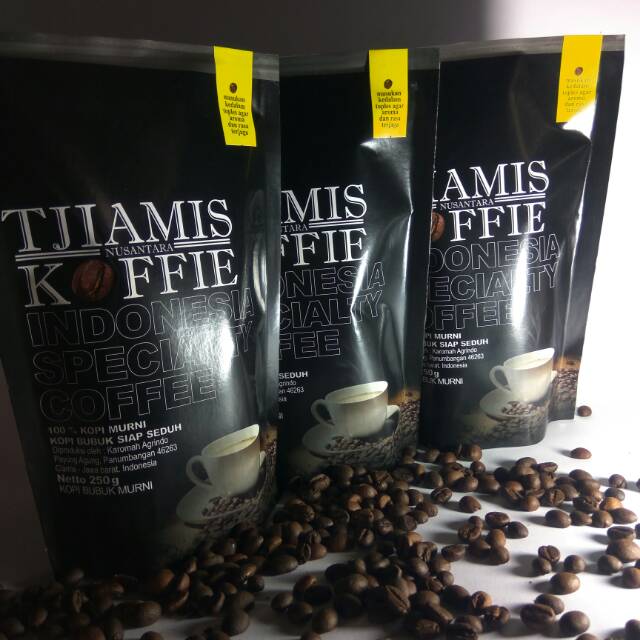 

3 Paket Tjiamis Koffie 250gram (100% Kopi Bubuk Murni)