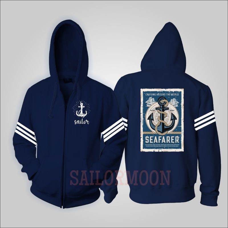 JAKET PELAUT BEBAS DESIGN JAKET SABLON CUSTOM JAKET MARINE JAKET PELAYARAN JAKET JANGKAR JAKET HODIE