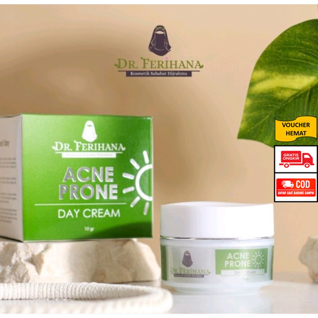 ACNE PRONE DAY CREAM/KRIM PAGI /KRIM JERAWAT/KULIT BERMINYAK/DR.FERIHANA/BPOM/AMAN BUMIL/HALAL