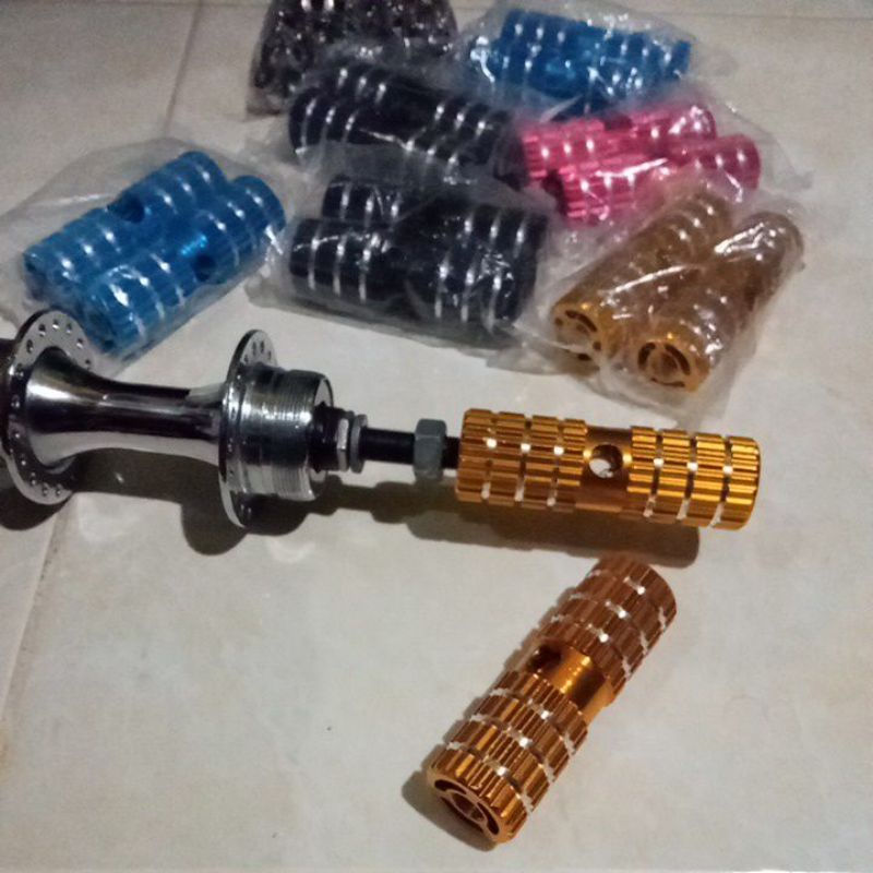 Jalu sepeda footstep sepeda pijakan kaki as roda aloy (2pcs)