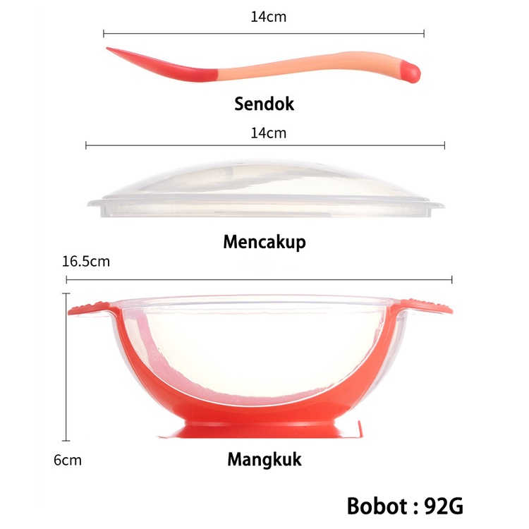 Alat makan bayi/Peralatan makan bayi/Set alat makan bayi/Mangkok bayi (B45)