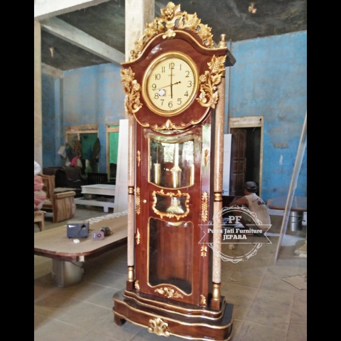 Jam hias besar untuk Masjid/ Rumah besar kayu jati ukir Jepara