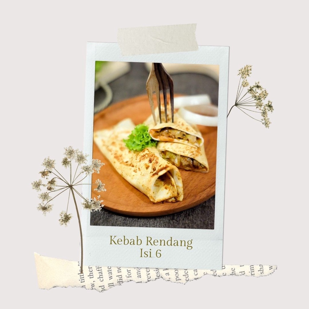 

Camilan Kebab Isian Rendang & Sayuran Mini Spesial Super Enak Frozen Isi 6