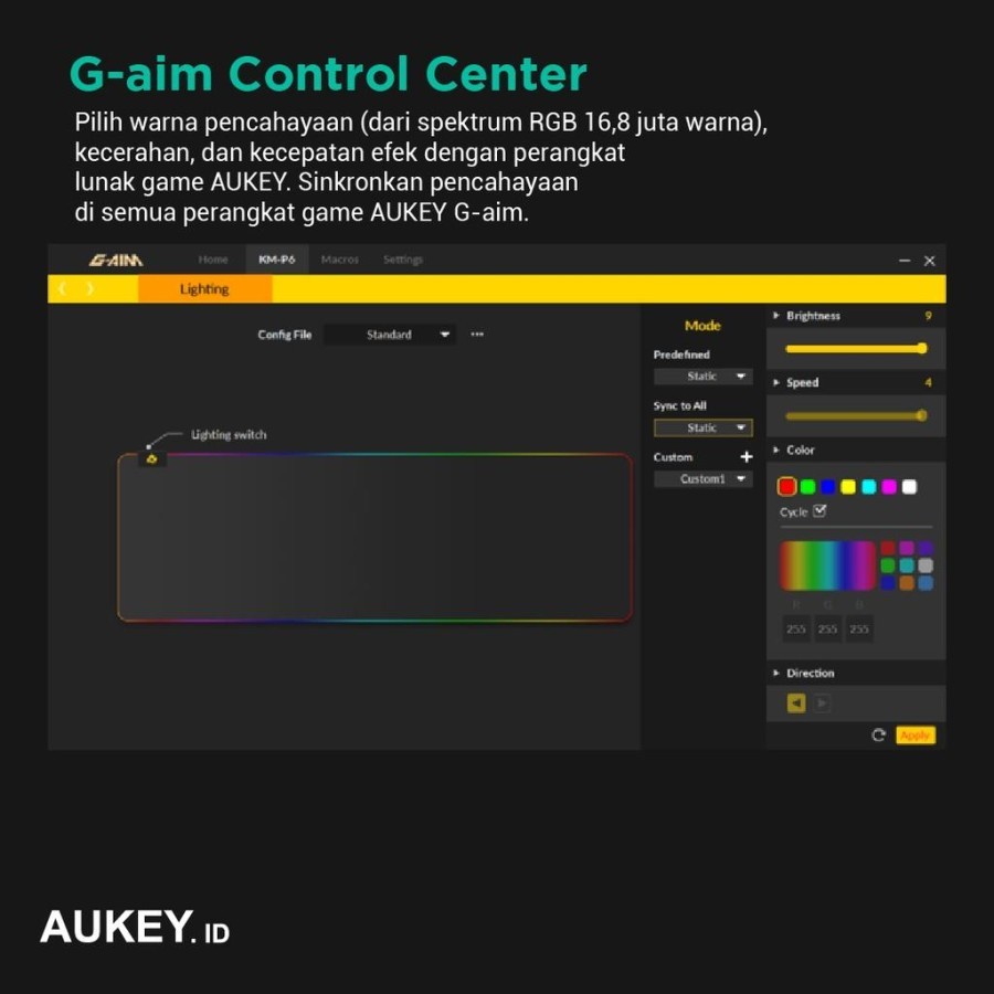 Mouse Pad Aukey KM-P6 - Tatakan Mouse Aukey