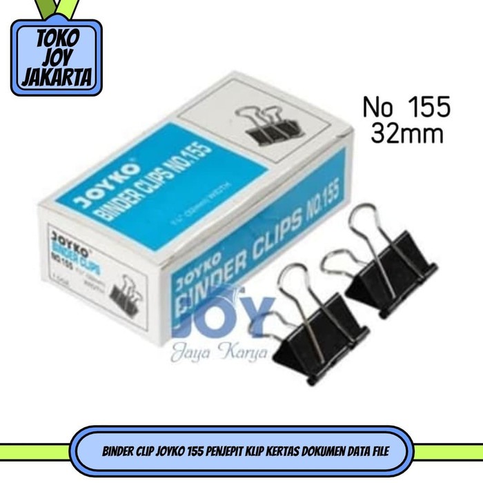 

Binder Clip 12pcs Joyko 155 Penjepit Klip Kertas Dokumen Data File