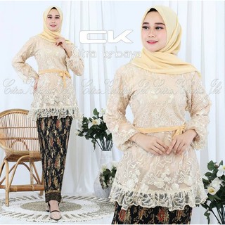 set kebaya  brokat tulle citra lesti  kejora kebaya  muslim 