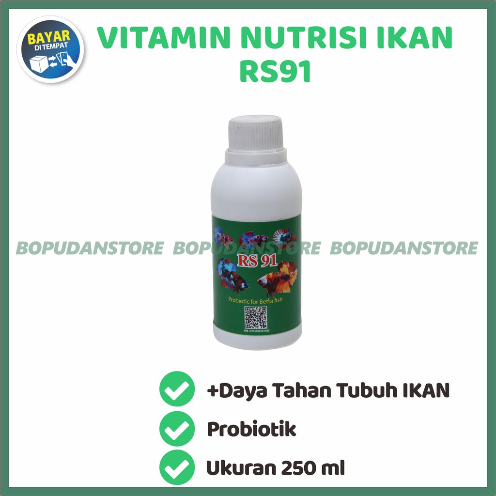 RS 91 RS91 Obat Vitamin Nutrisi Probiotik Perawatan Ikan Hias Cupang 250 ml BPD