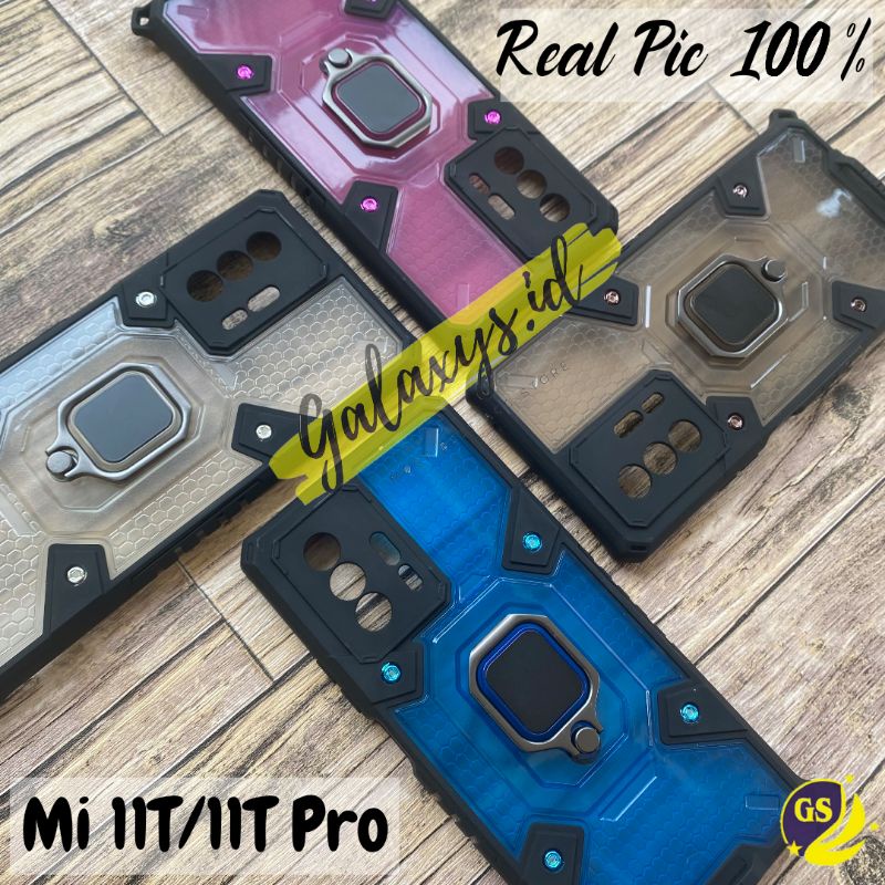 CASE XIAOMI MI 11T / MI 11T PRO HARDCASE HYBIRD WARRIOR RING ARMOR SPACE CAPSULE CASING