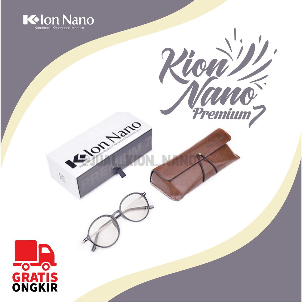 KACAMATA TERAPI KION NANO PREMIUM 7 / KION NANO TERBARU PREMIUM 7 HITAM / KACAMATA K-ION NANO
