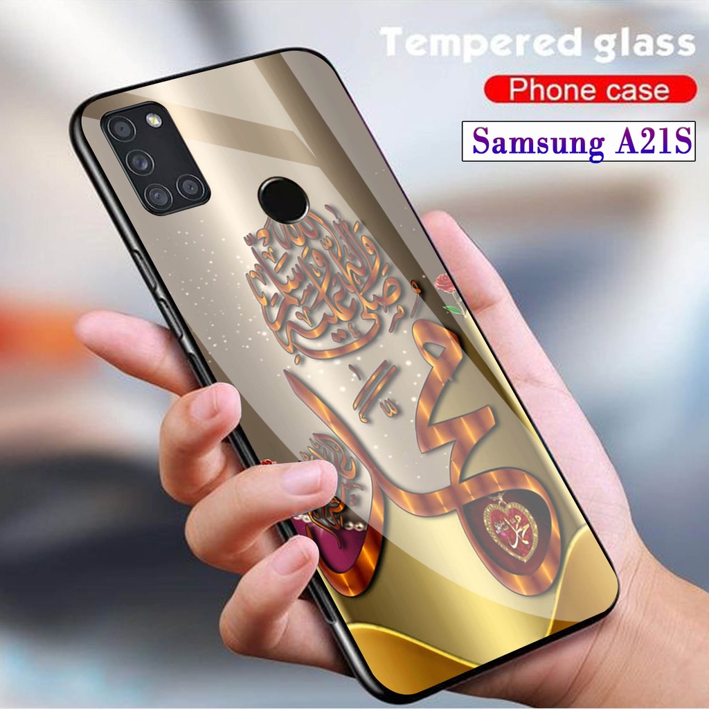 Softcase Glass Kaca SAMSUNG A21S - Case Hp Pelindung Handphone SAMSUNG A21S [ A29 ]