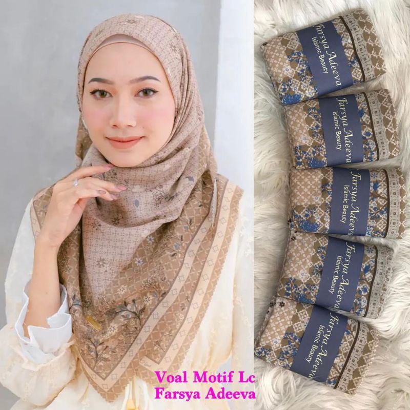 Voal Motif LC Farsya Adeeva Hijab Segi Empat