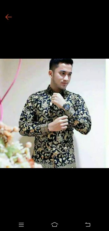 Kemeja Batik Pria Lengan Panjang Bakung Cilik