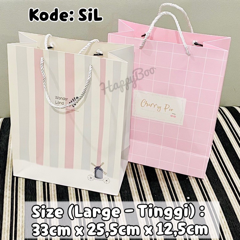 bag paper bag tas kado tas kertas goodie bag hampers large besar tinggi sil import