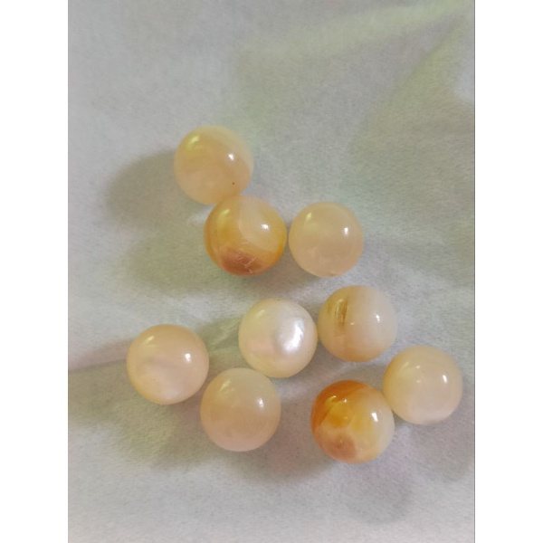 Mustika mutiara kerang laut bulat